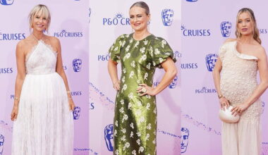 Vogue Williams, Laura Whitmore and Phillipa Dunne channel spring hues at the Bafta TV Awards