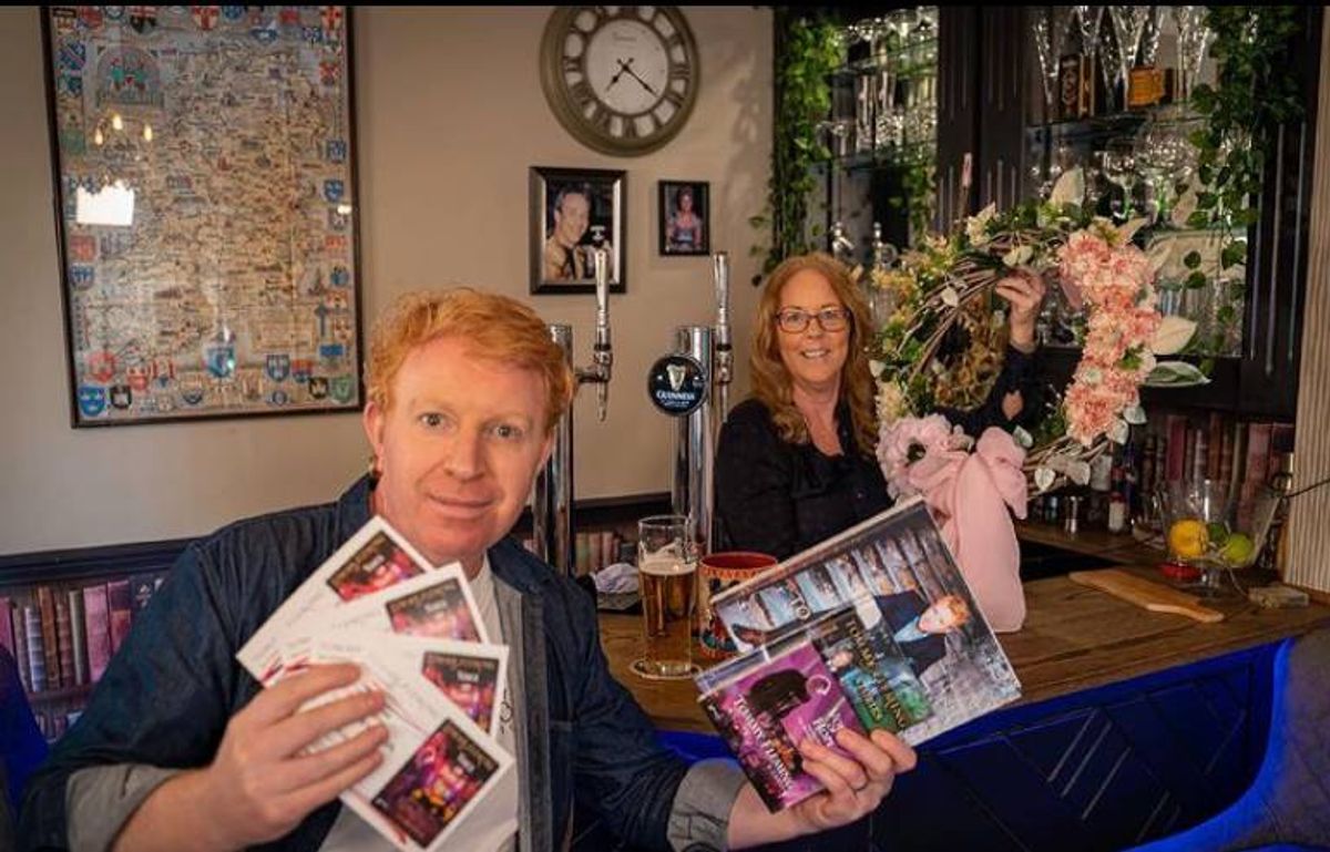Tommy Fleming at home with his wife Tina