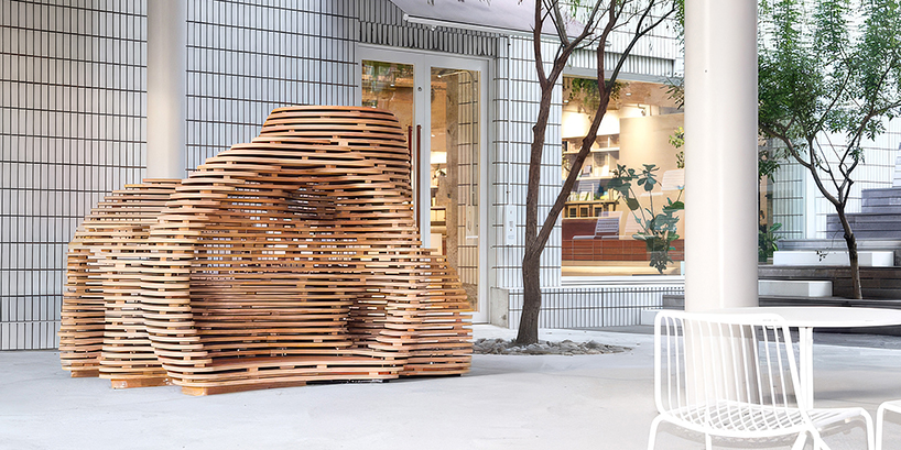 digitally fabricated timber installation reimagines japanese engawa as public gathering space - 2