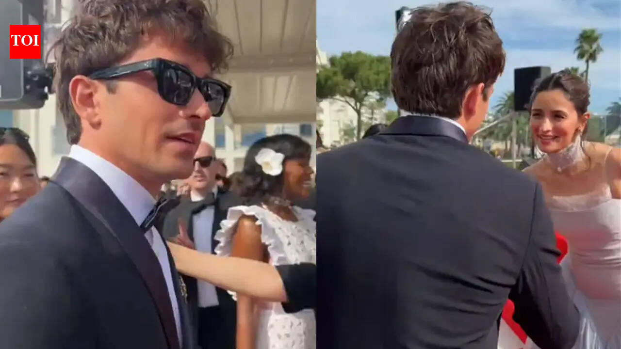 Charles Leclerc's gentlemanly behaviour towards Alia Bhatt woos fans; F1 star offers Bollywood star a hand at Cannes - WATCH﻿ |
