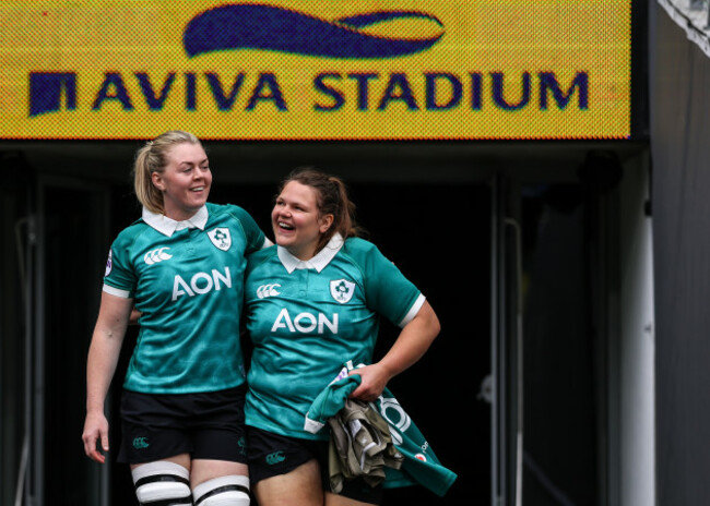 sam-monaghan-walks-up-the-tunnel-with-ellena-perry