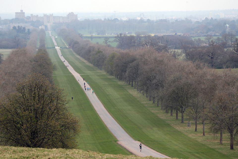 Windsor Castle as seen down the Long Walk in Windsor Great Park (Andrew Matthews/PA)