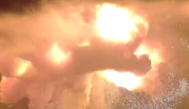 Blue Origin rocket explodes on launch pad during engine-firing test