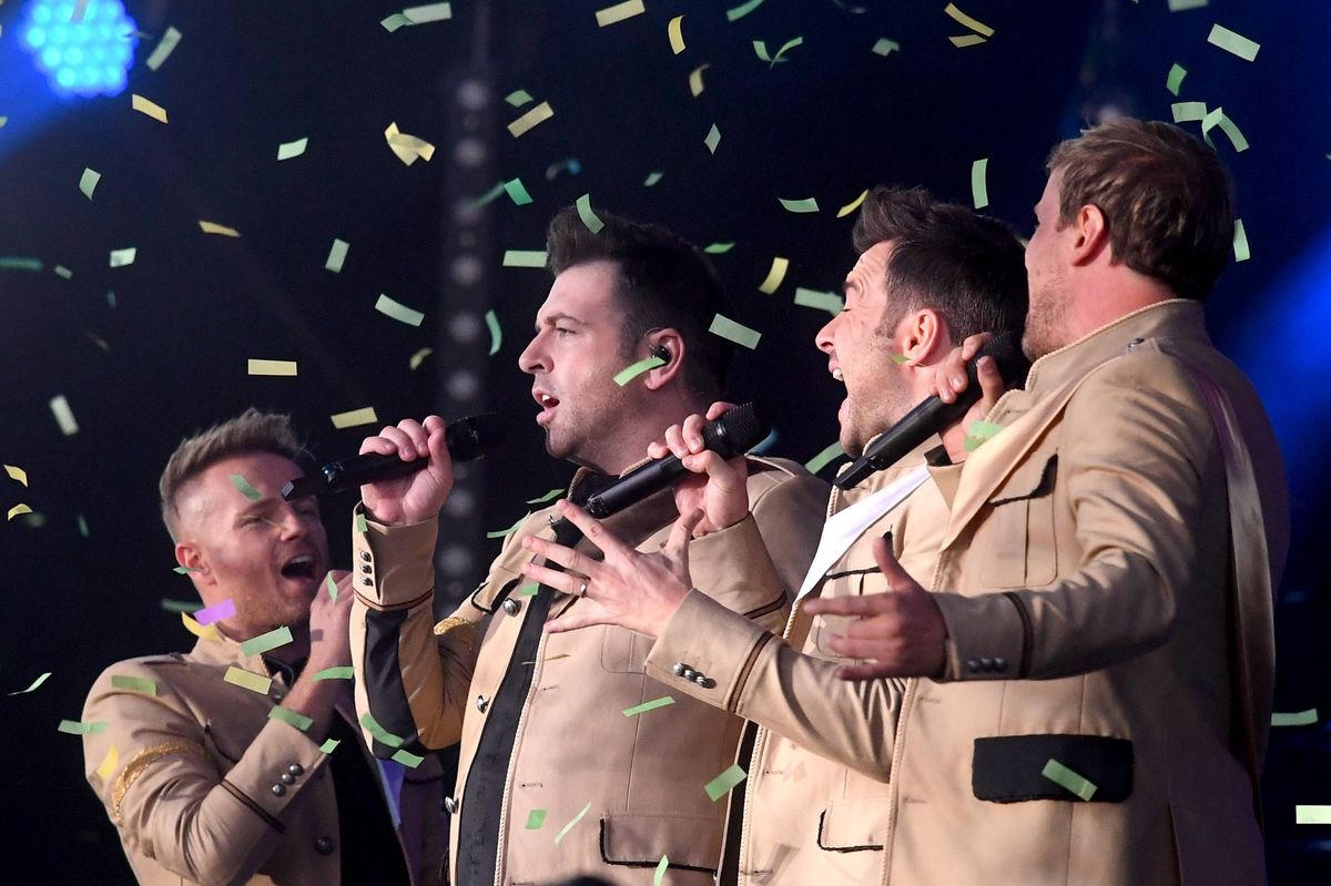 Kian Egan, Shane Filan, Mark Feehily and Nicky Byrne of Westlife perform on stage during BBC2 Radio Live 2019 at Hyde Park in September 2019