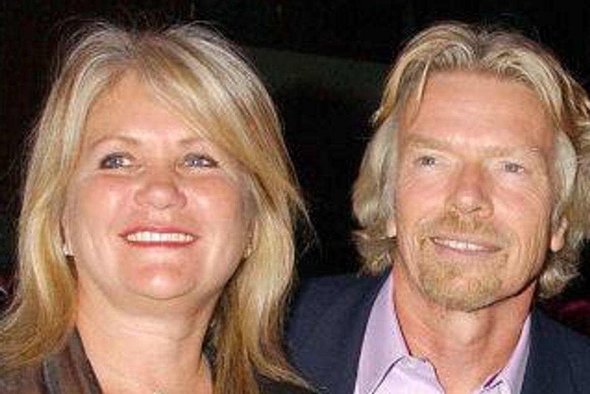 Joan Branson, Sir Richard Branson and their children Sam and Holly