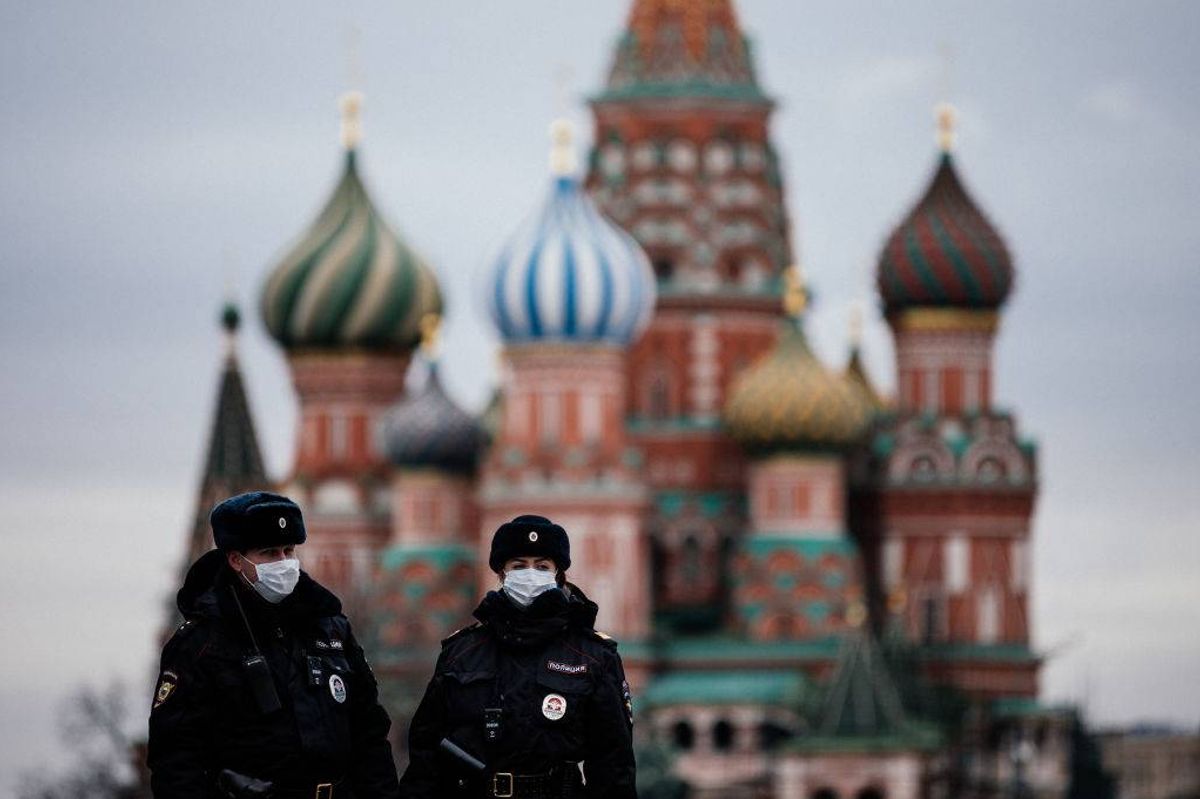 Russian police officers in Red Square