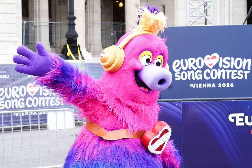 The 2026 Eurovision Song Contest’s official mascot, Auri, in the Eurovision Village (Ian West/PA)