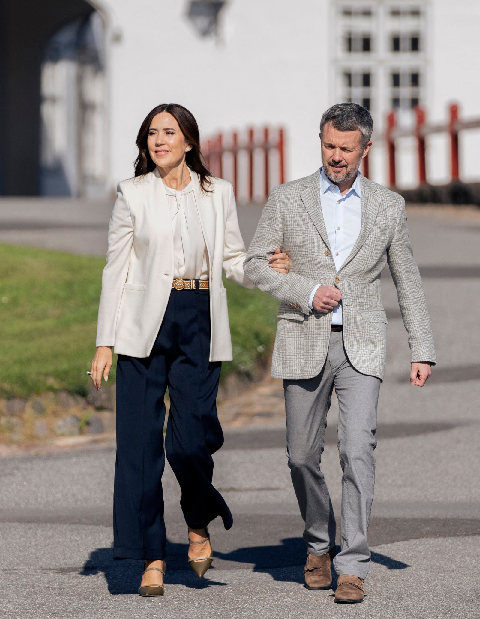 Image may contain Mary Crown Princess of Denmark Body Part Hand Person Adult Holding Hands Pedestrian and Clothing