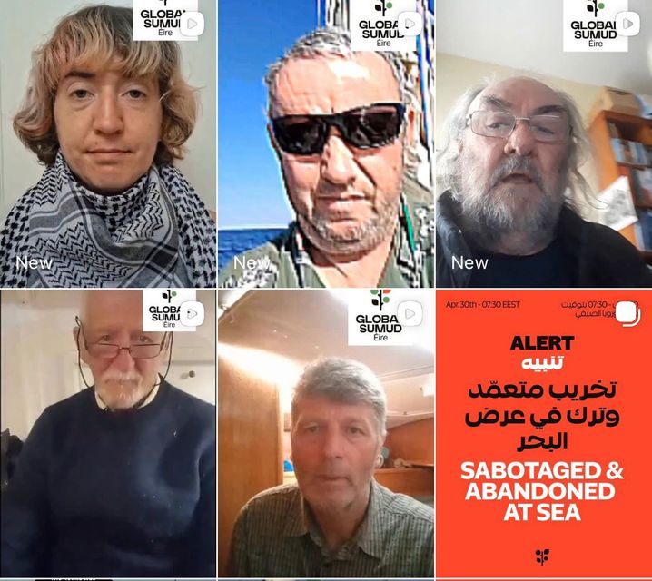 Catríona Graham, Colm Peter Byrne, Fiacc Ó Brolcháin, Martin Guilfoyle and Robert Murphy, from top, left to right