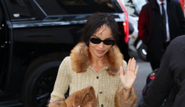 Zoë Kravitz Styles up Her Engagement Ring in See-Through Saint Laurent