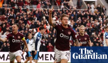 ‘Disgusting’: Hearts see off Falkirk but McInnes fumes as late Celtic penalty tilts title race | Scottish Premiership