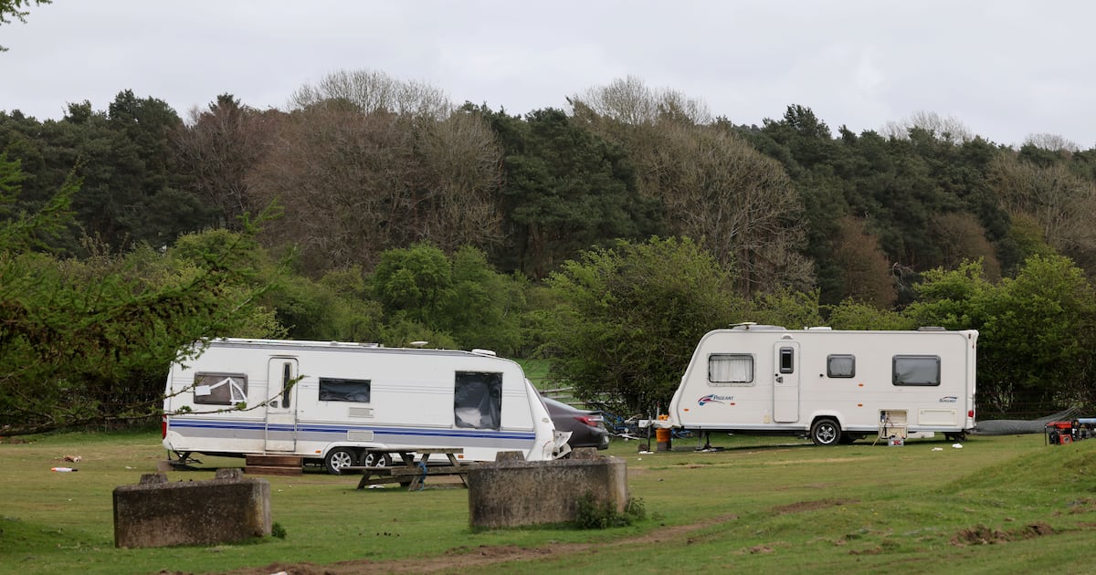 Most Traveller caravans on Department of Defence lands in the Curragh have left, court told – The Irish Times
