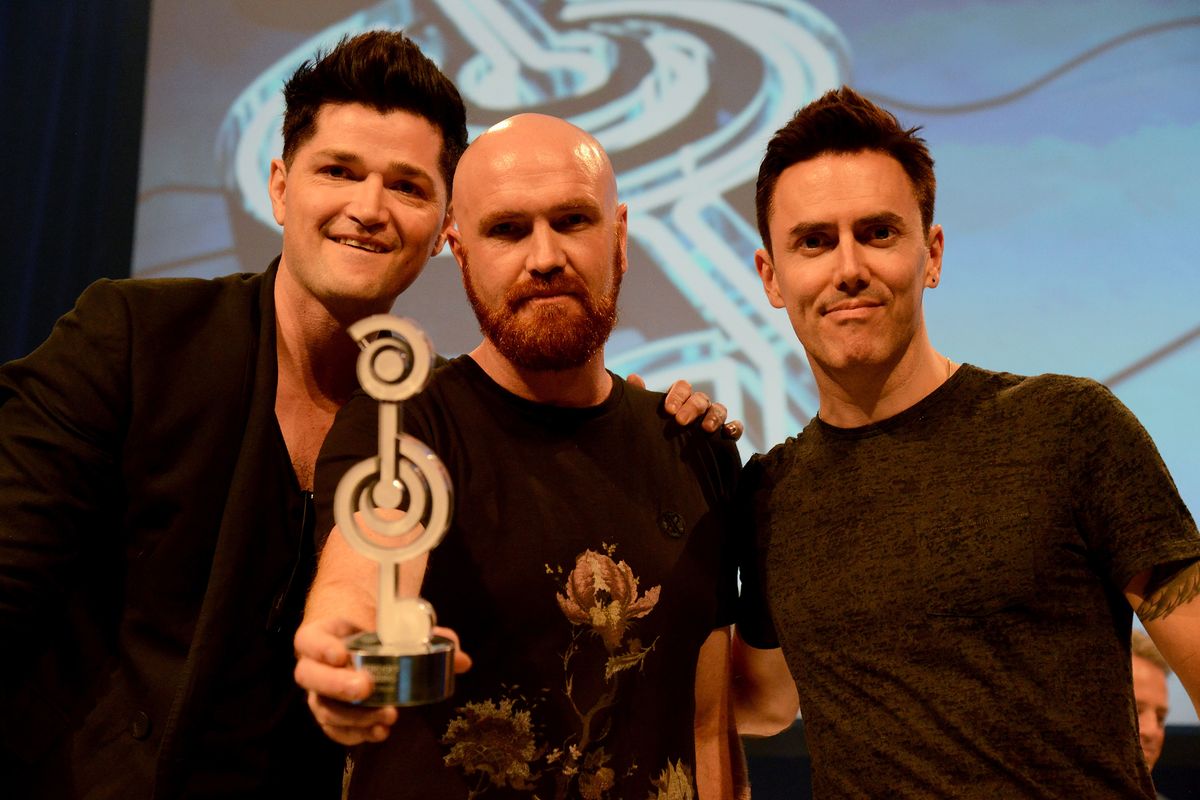 (L-R) Danny O'Donoghue, Mark Sheehan and Glen Power of The Script