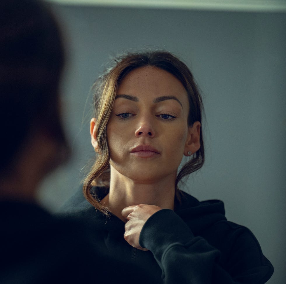 fool me once. michelle keegan as maya in fool me once. cr. vishal sharma/netflix © 2023. fool me once. michelle keegan as maya in fool me once. cr. vishal sharma/netflix © 2023.