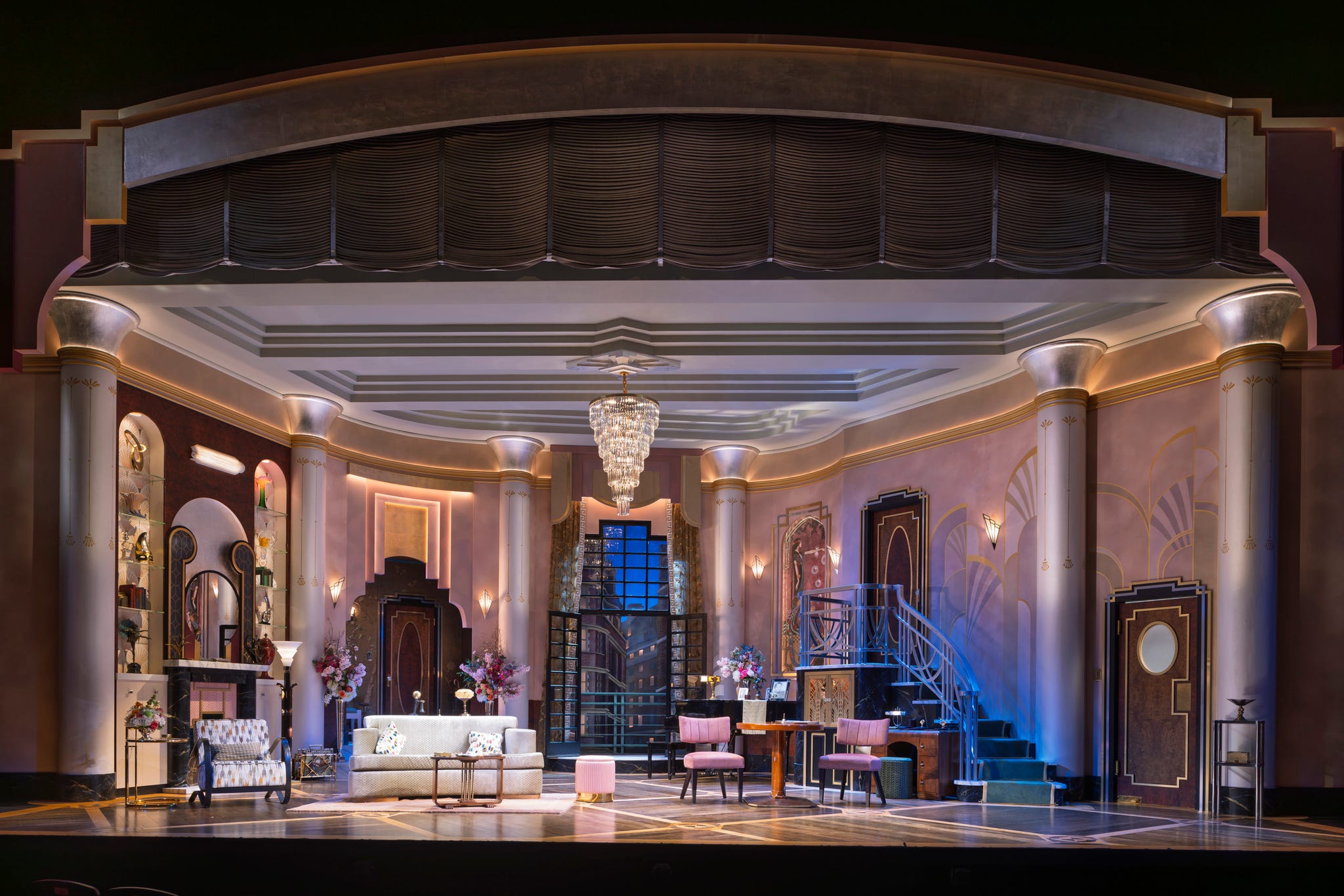 theater set of Art Deco apartment