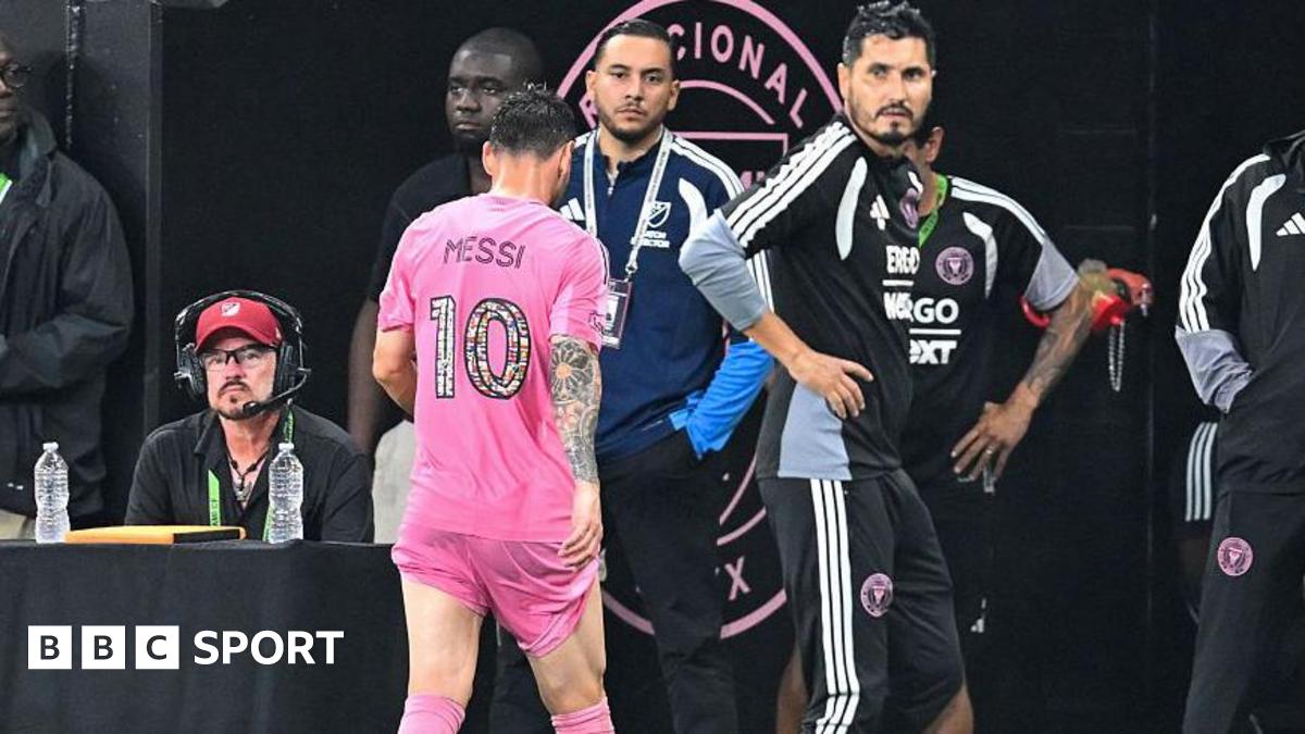 Lionel Messi leaves the field for Inter Miami on Sunday
