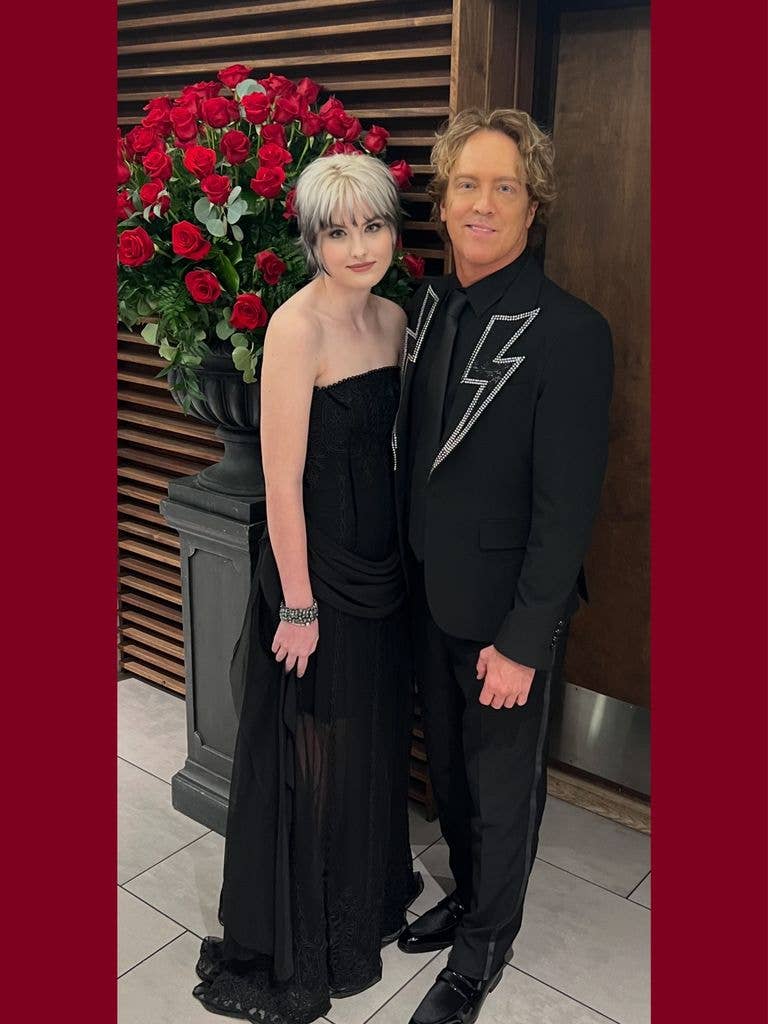 photo of dannielynn and larry birkhead in black outfits barnstable brown kentucky derby eve gala