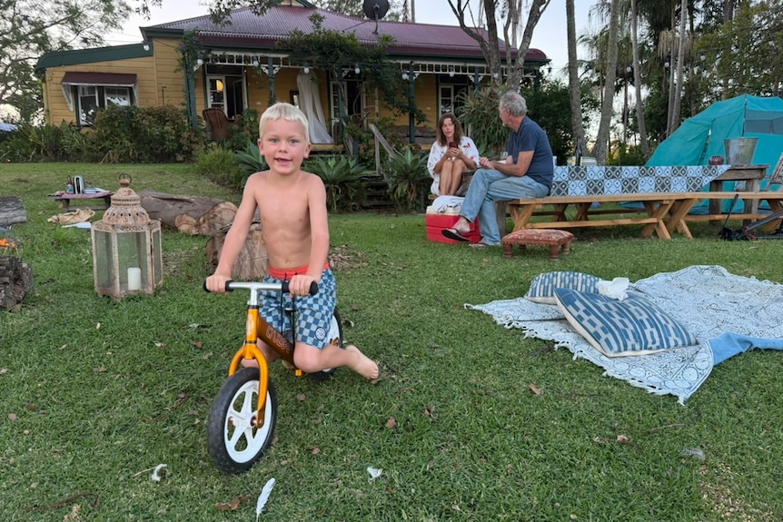 Rachel's grandchildren frequently visit the farm.