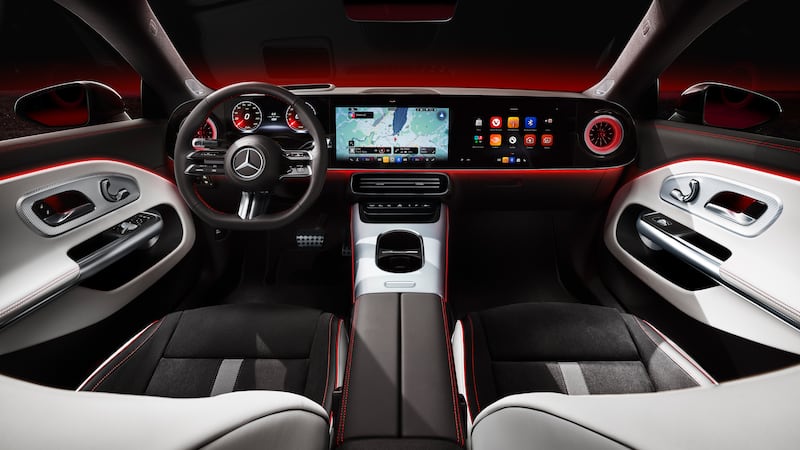 The interior of the new Mercedes-Benz CLA is dominated by screens 