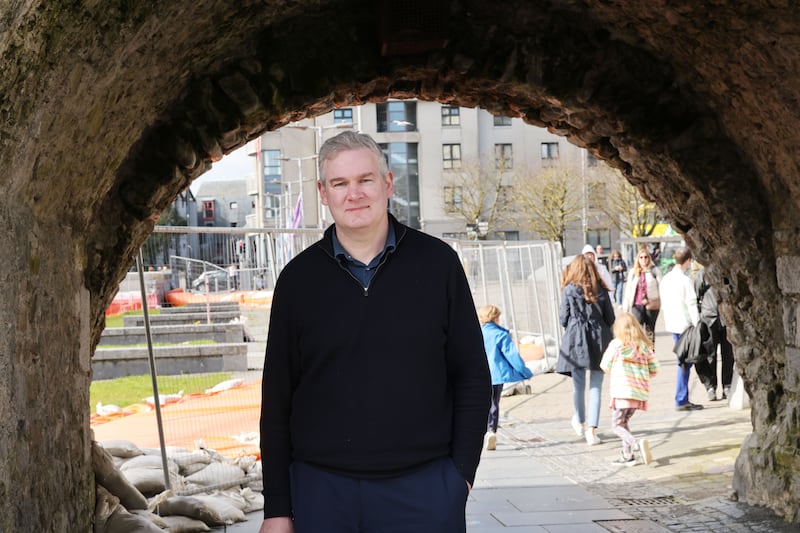 Sean Kyne near the Spanish Arch on the banks of the River Corrib in Galway city. Photograph: Alan Betson / The Irish Times


