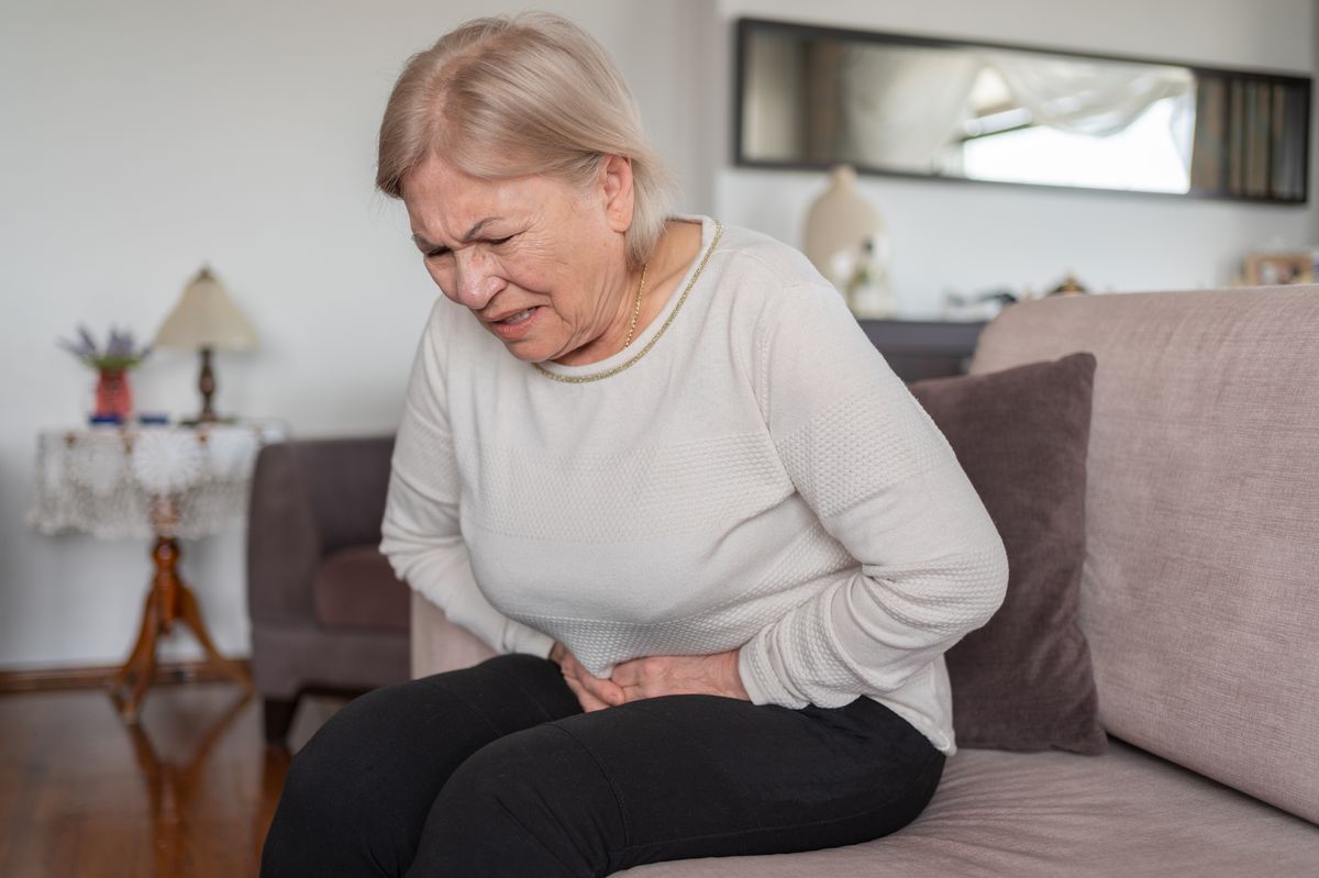 Woman feeling sick
