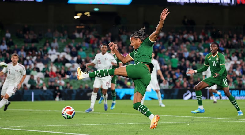 Ireland’s Corrie Ndaba. Photograph: Ryan Byrne/Inpho