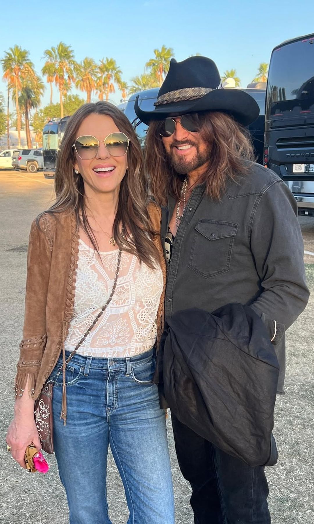 Hurley and Cyrus attended Stagecoach this year