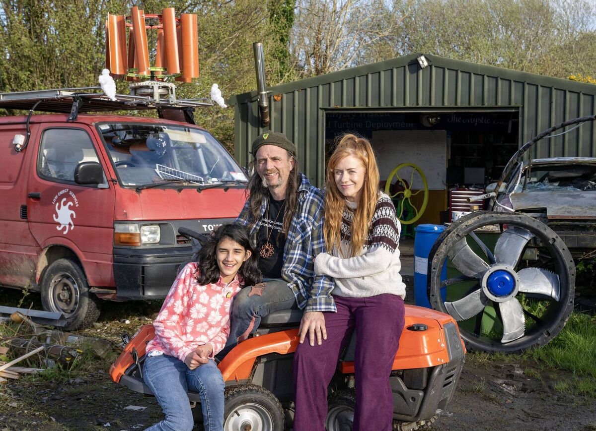 Barra Mulligan with his daughter Jade and partner Maria. 