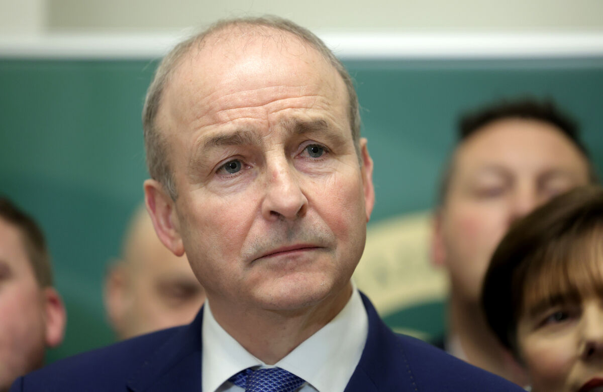 Taoiseach Micheál Martin at the launch of Fianna Fáil’s centenary celebrations in the Pillar Room, Parnell Street, Dublin. Photo: Leah Farrell/© RollingNews.ie