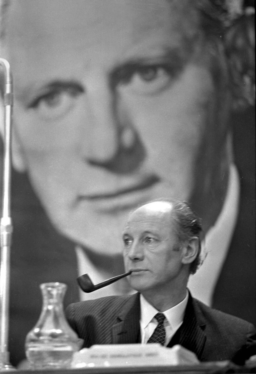 Taoiseach Jack Lynch pictured at a Fianna Fáil ard fheis in February 1971.