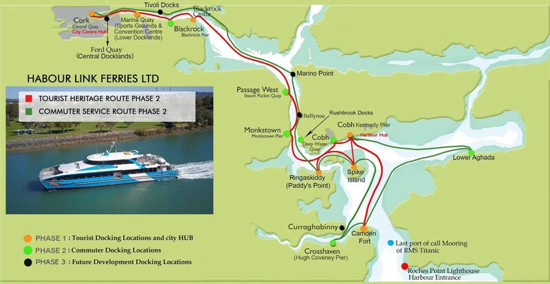 The proposed map for the Harbour Link ferry.