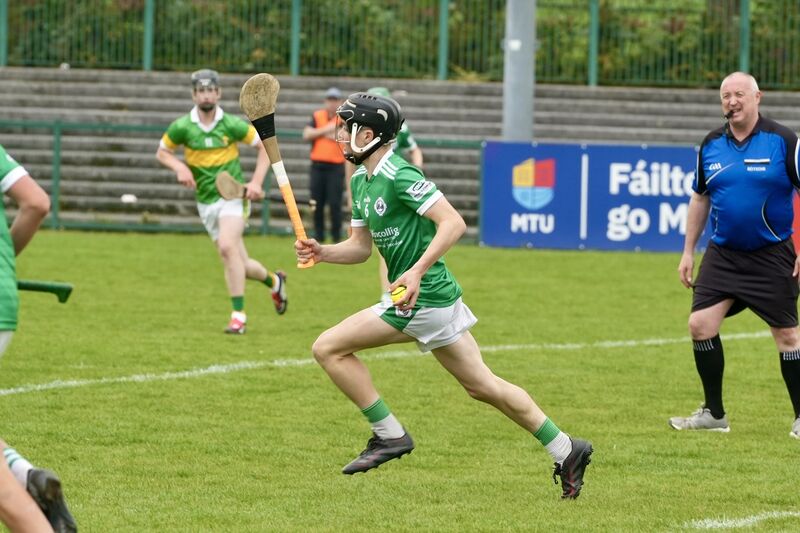 Charlie Hannigan drives up the pitch for Ballincollig. Picture: Noel Sweeney