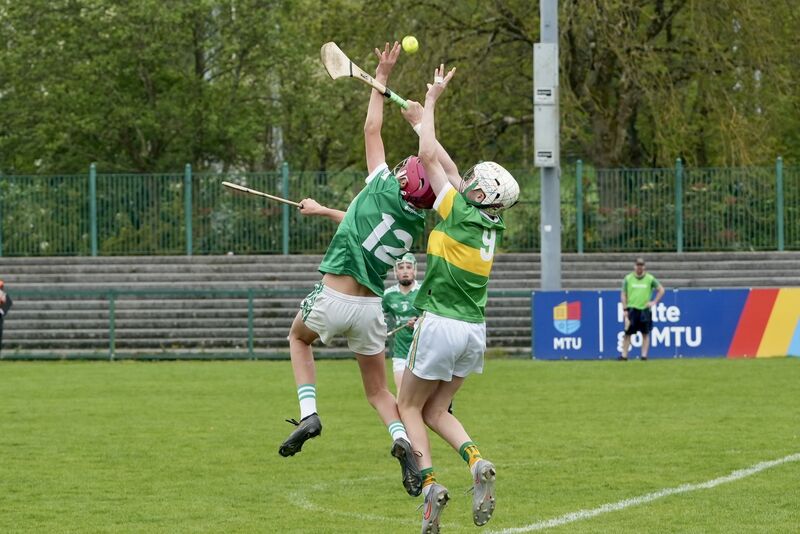  Ballincollig's Dan O’Sullivan and Shandrum's Eoghan Mulcahy clash for possession. Picture: Noel Sweeney