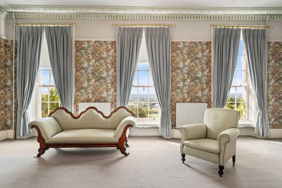 The main front-of-house south-facing drawing room