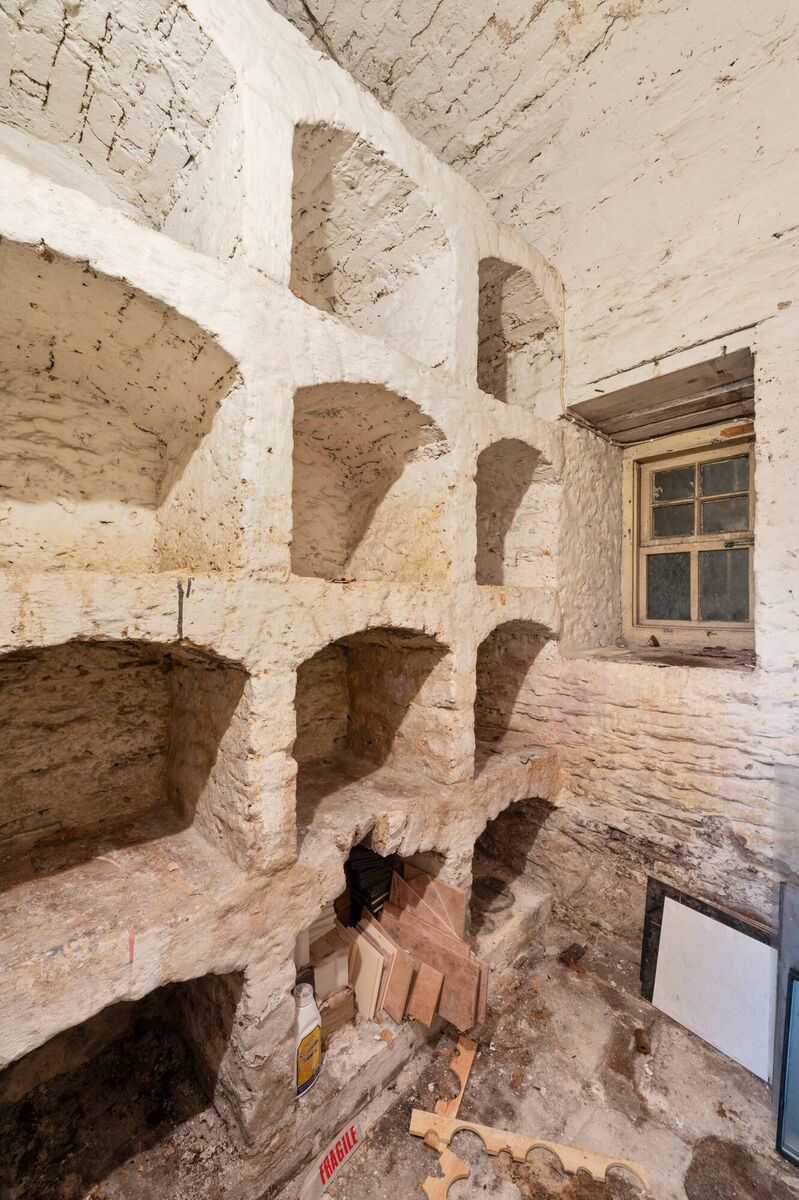 Basement wine cellar