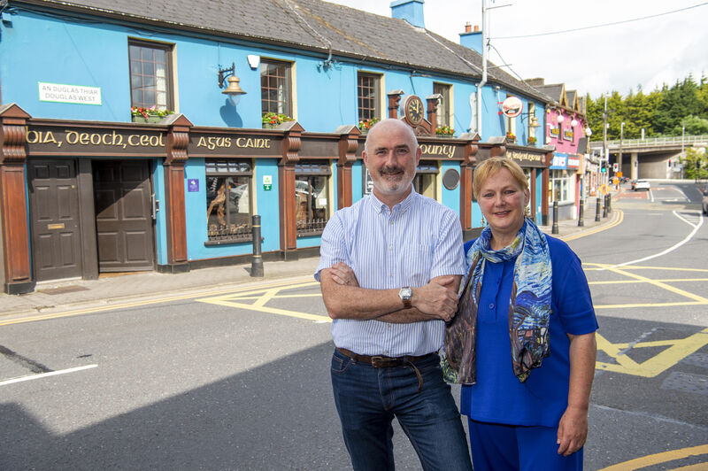 Tom and Maebh O'Connor, proprietors of the South County Bar. 	Picture Dan Linehan