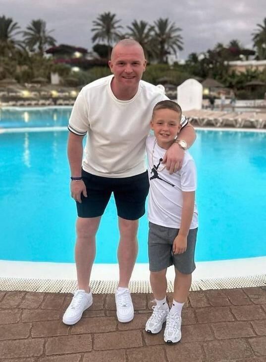 Family ties: Terry Dixon with nine-year-old son Teddy