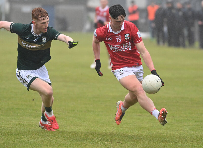 Cork's Tom Whooley breaks from Kerry's Cian Stack. Picture: Eddie O'Hare