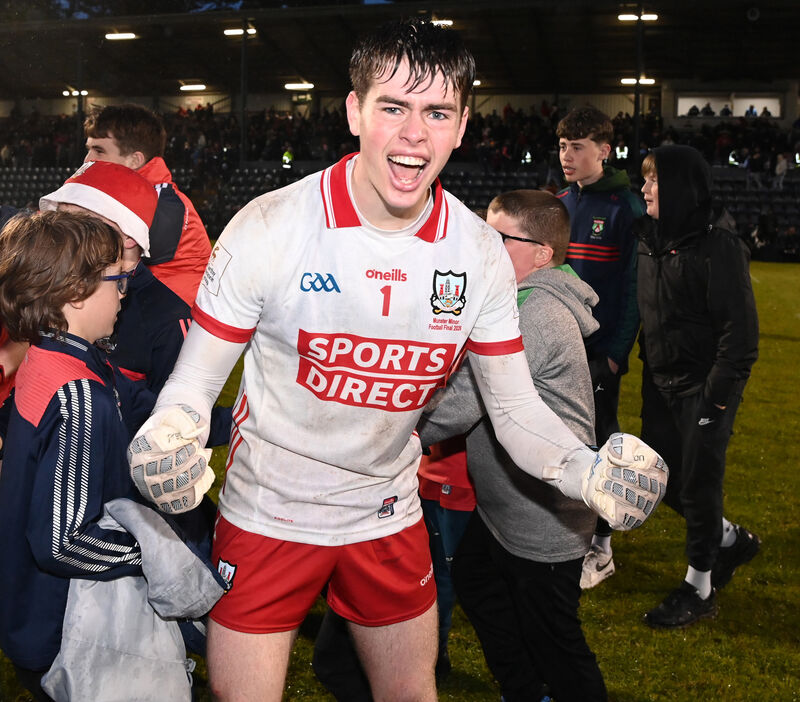 Cork goalkeeper Rory Twohig celebrates after defeating Kerry. Picture: Eddie O'Hare