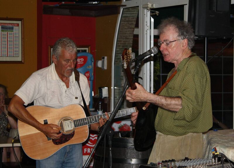 Richie O’Rourke playing with Jimmy in The Randy Leprechaun pub during one of his visits - the pub is staging a fund-raiser for him next week