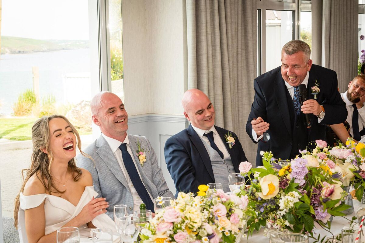 Roisín Lynch and Aidan Pendlebury, Conor Pendlebury and the bride's father Ciarán Lynch.