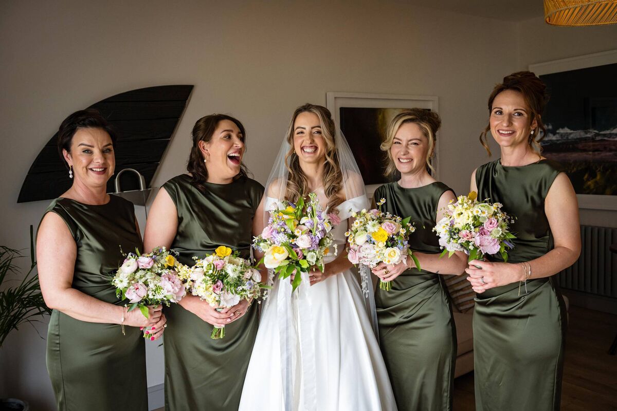Roisín Lynch with Rebekah Daunt, Jennifer Hosford, Emma Jagoe and Lorraine Pendlebury.