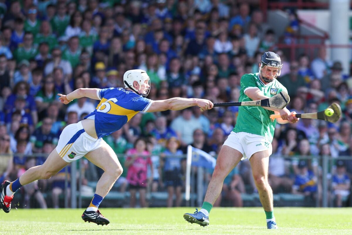 Limerick's Aidan O'Connor shoots past Bryan O'Mara of Tipperary to score his side's fourth goal last Sunday. Picture: INPHO/Tom Maher