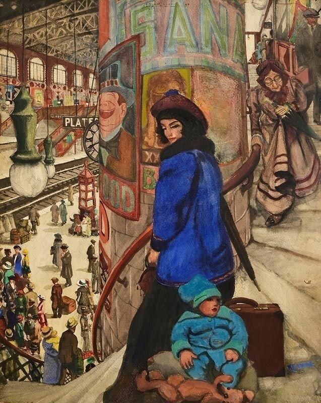 Harry Kernoff's 'At The Railway Station'.