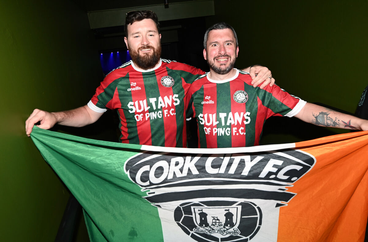  26th May 2026 Lar O'Tuama and Luke McGrath at the Kneecap concert to launch their new album Fenian at The Savoy, Cork. Picture; Eddie O'Hare