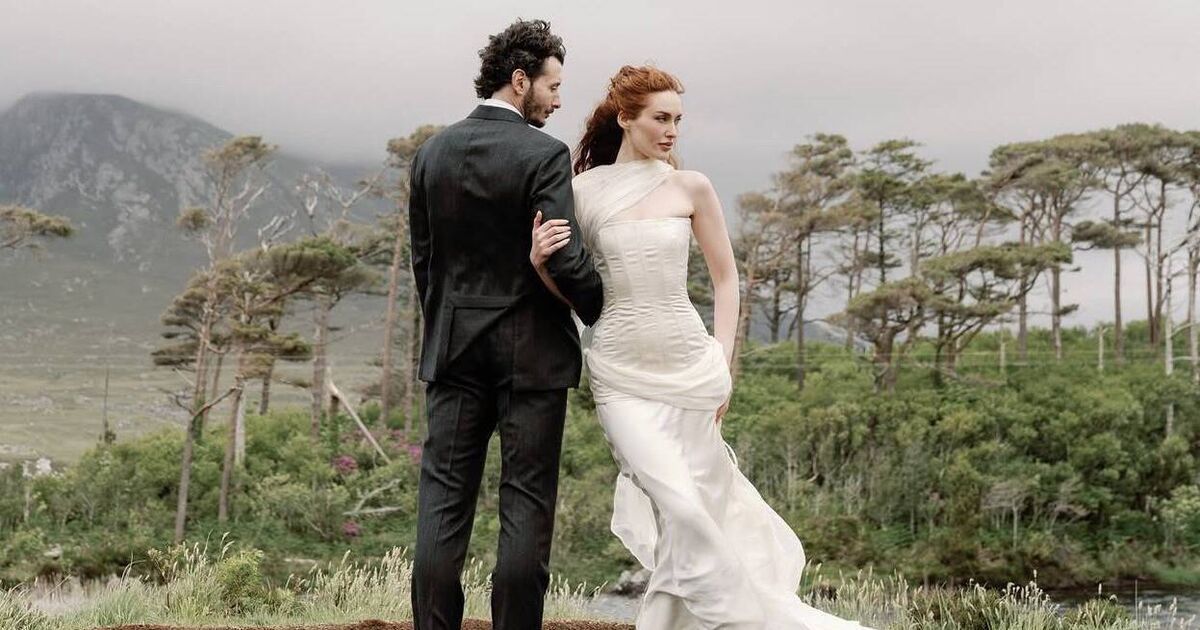 Roz Purcell stuns in Irish design and wellies as she shares details of second wedding in Connemara 