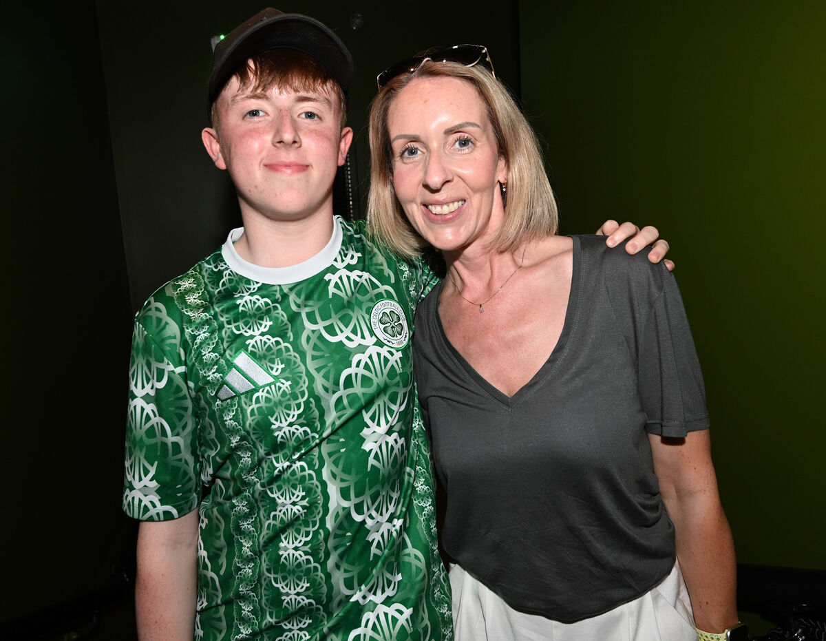 Áine O'Reilly and her son Isaac O'Dell, Bishopstown at the Kneecap concert to launch their new album Fenian at The Savoy, Cork. Picture: Eddie O'Hare
