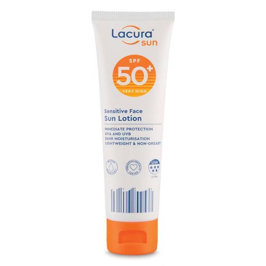 6. Lacura Sun Sensitive Face Sun Lotion SPF 50+