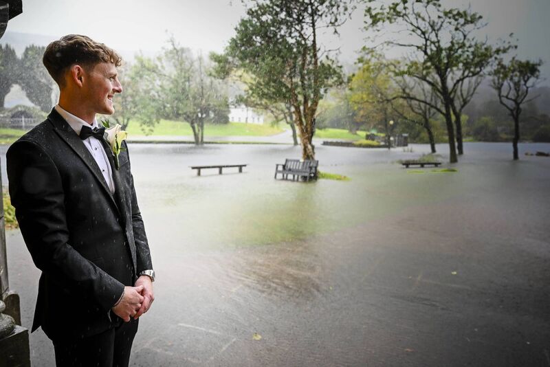 Groom Anthony McSweeney awaits his bride Elisabeth Villa. Pictures: John Sexton Photography