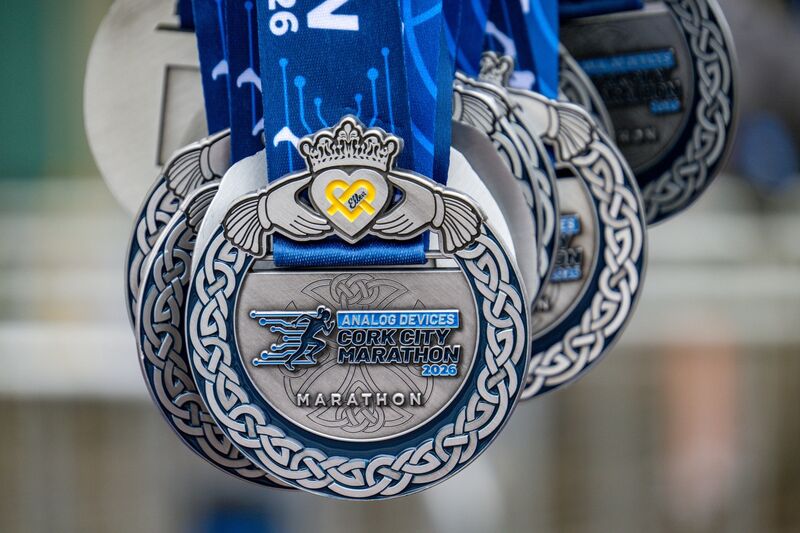 The specially designed Half Marathon medals in memory of Ellen. Picture: Chani Anderson.